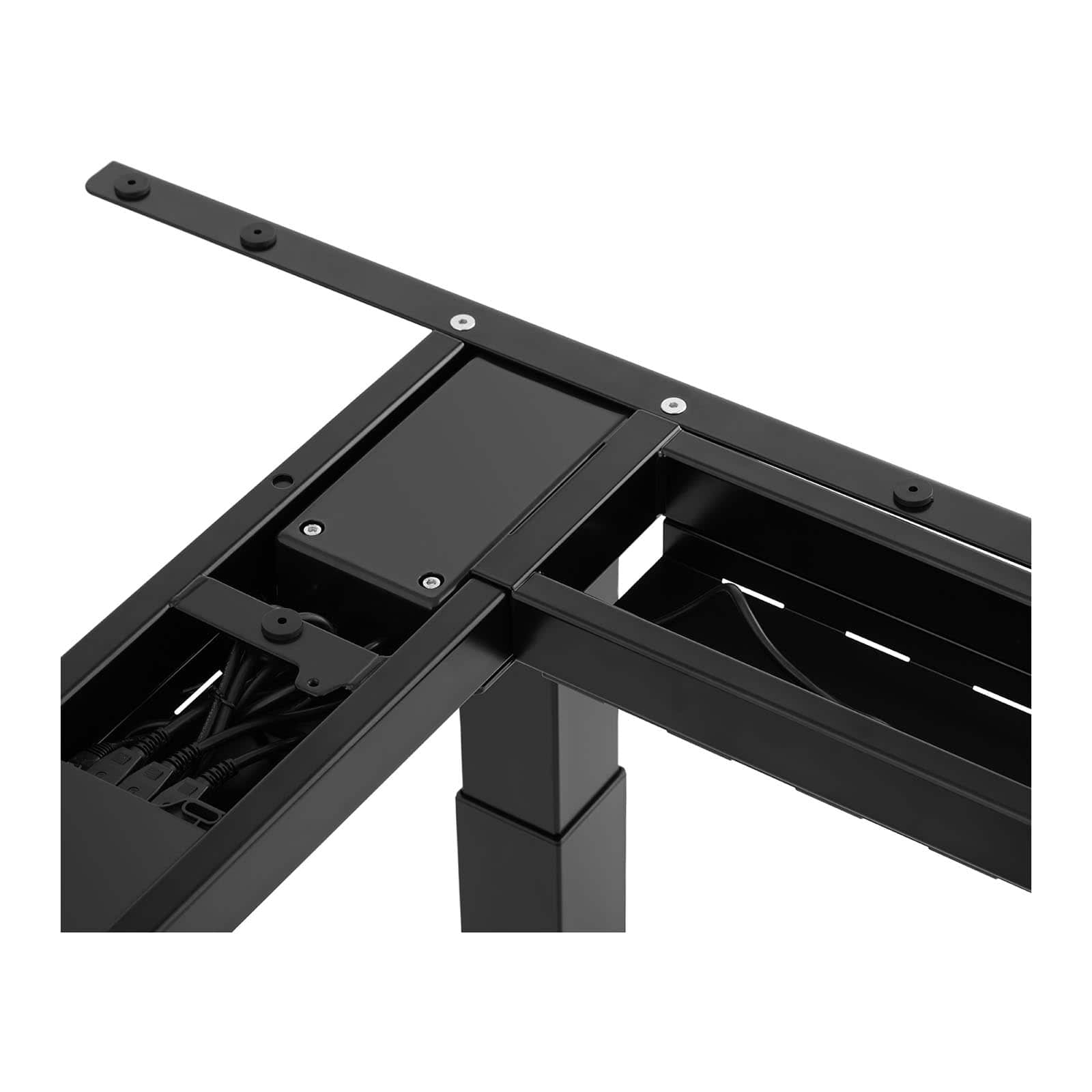 Bureau d'angle assis-debout électrique - Hauteur 69-118 cm - Largeur ajustable 90-150 cm (gauche) / 110-190 cm (droite) - Charge max 150 kg_2