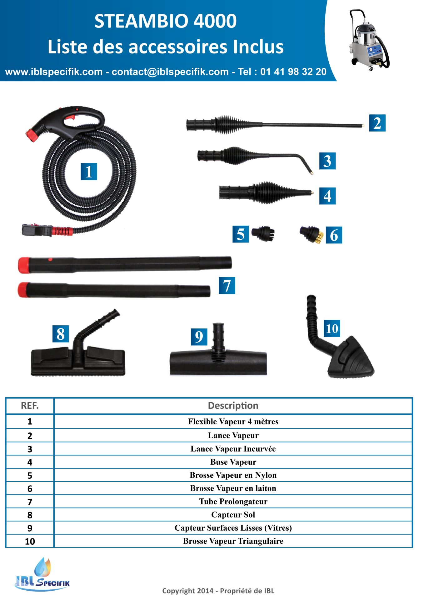 Dispositif de nettoyage à vapeur sèche pour collectivités et industries