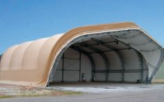 Tunnel de stockage p24 r / fermé / porte / pignon / 20 x 24 x 10.40 m_2