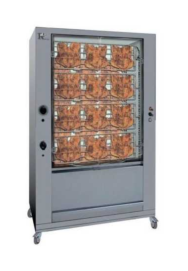 Rôtissoire à gaz BRASILIA à 9 broches - crapaudine - capacité 27 poulets - 15kW_2