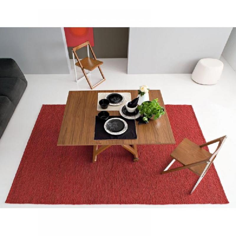 Table basse relevable extensible Mascotte - coloris noyer, plateau MDF plaqué chêne, design élégant_2