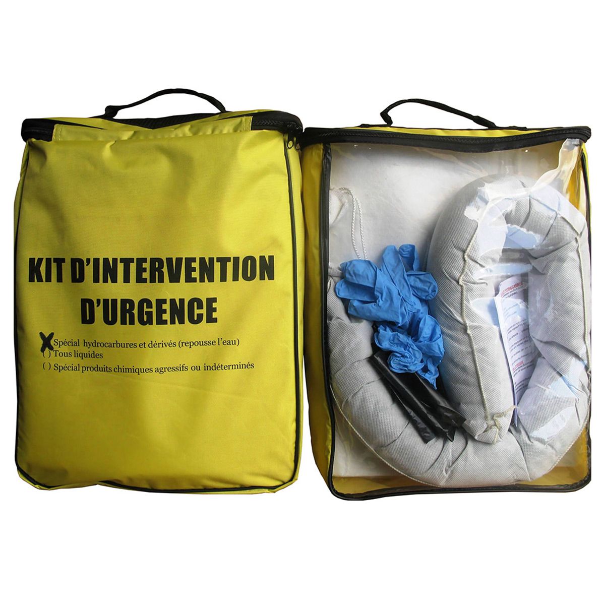 Kit d'intervention d'urgence antipollution - capacités de 10 à 1000 litres - conditionnements variés_2