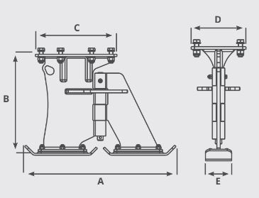Plaque vibrante à semelle étroite - double traîneau pour compactage dans tranchées étroites - TWIN PLATE_2