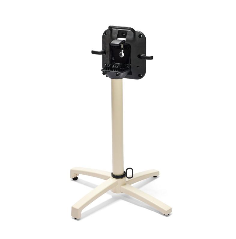 X Cross table de bistrot avec piètement sable + plateau HPL Midnight Marble Ø70 cm_2