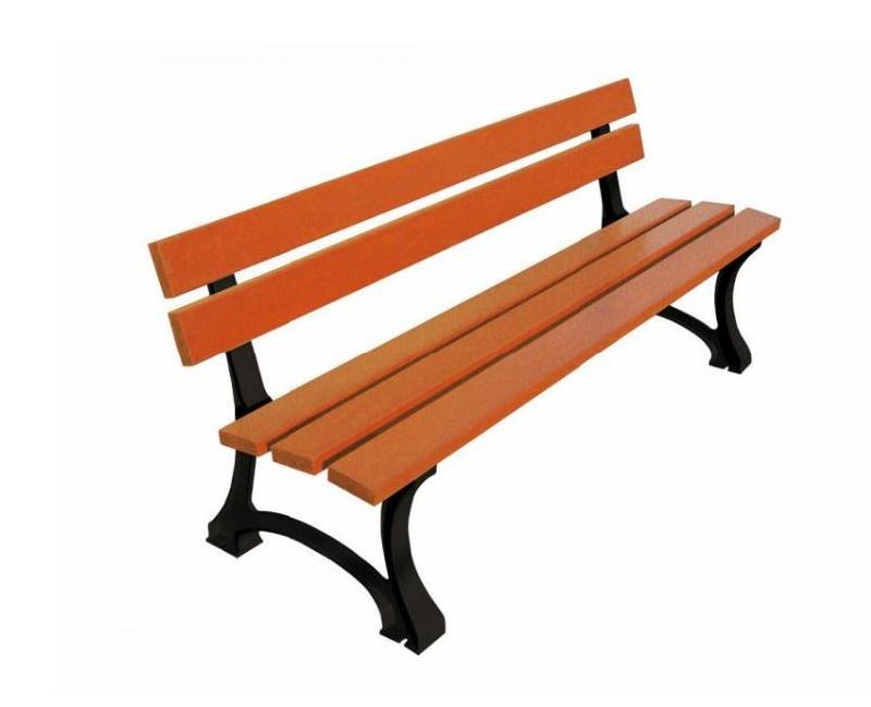 Banc Public City - Structure en acier zingué et lattes en bois - Hauteur assise 435 mm - Longueur 1800mm ou 2000mm - Capacité 4 places_2