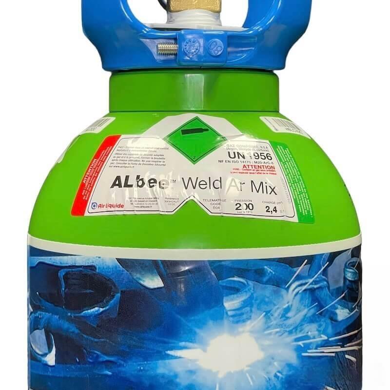 Bouteille ARGON CO2 8% Détendeur intégré - Albee Weld ArMix - 1m³ Air Liquide_2