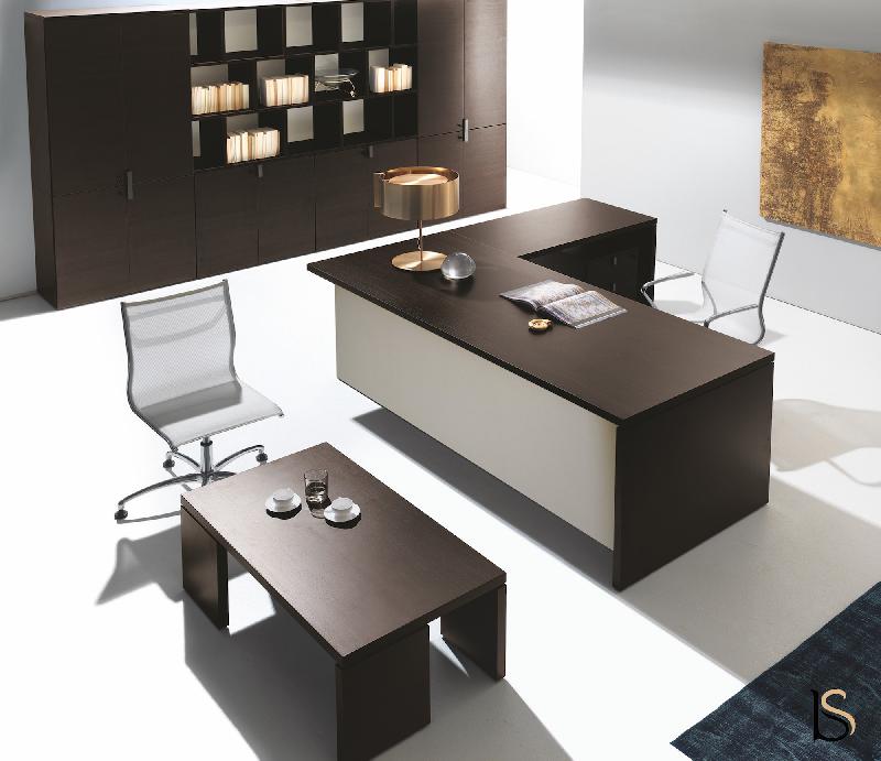 Bureau de direction style classique Lithos - Dellarovere - 190, Droite, Noyer_2