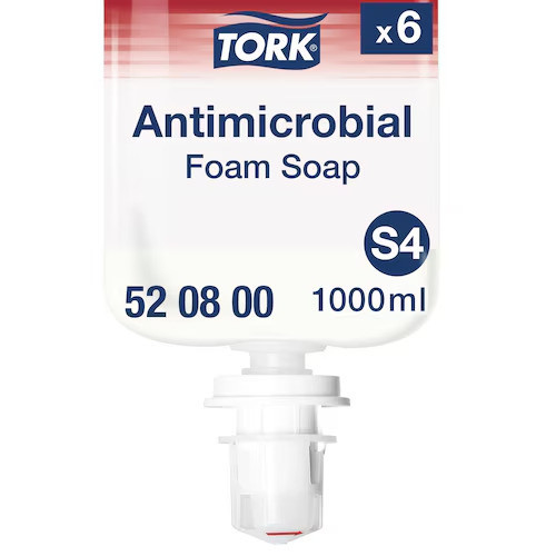 Tork savon mousse antimicrobien systeme s4 - carton de 6 recharges de 1000ml_2
