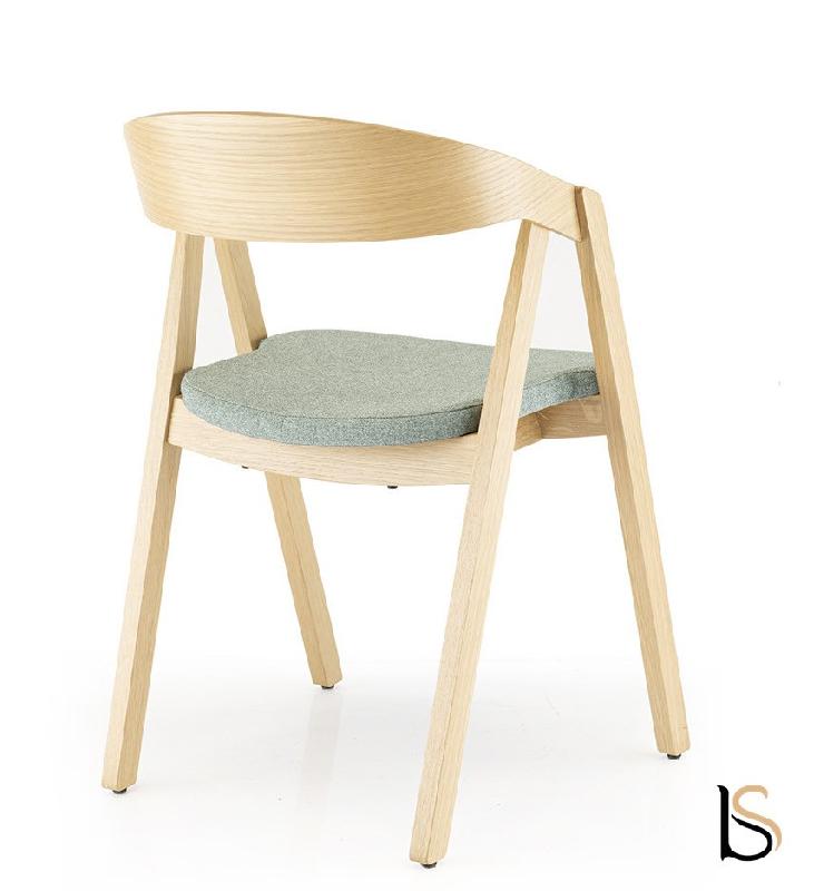 Chaise avec assise tissu Artea - Sokoa - Gris foncé - SMG_2