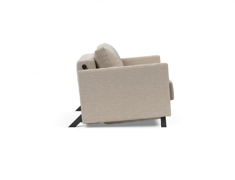 Fauteuil convertible design INNOVATION LIVING - Sofabed Cubed 02 Arms Blida Sand Grey - Lit 200x90 cm_2