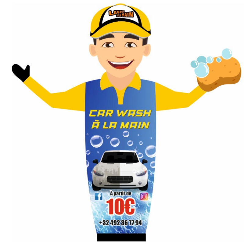 Mascotte gonflable avec souffleur performant et LED intégrée