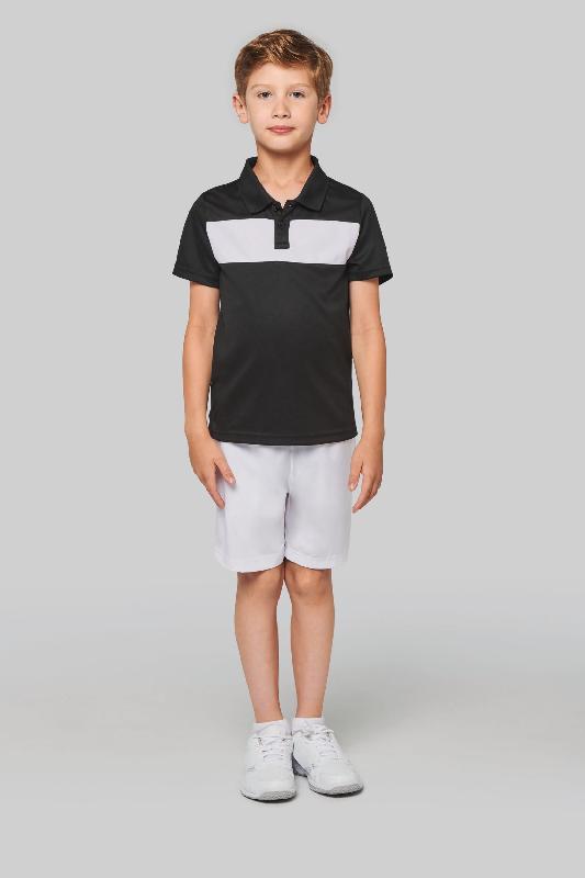 Polo manches courtes enfant - Réf : PA494 - 100% polyester respirant - Marque PROACT_2