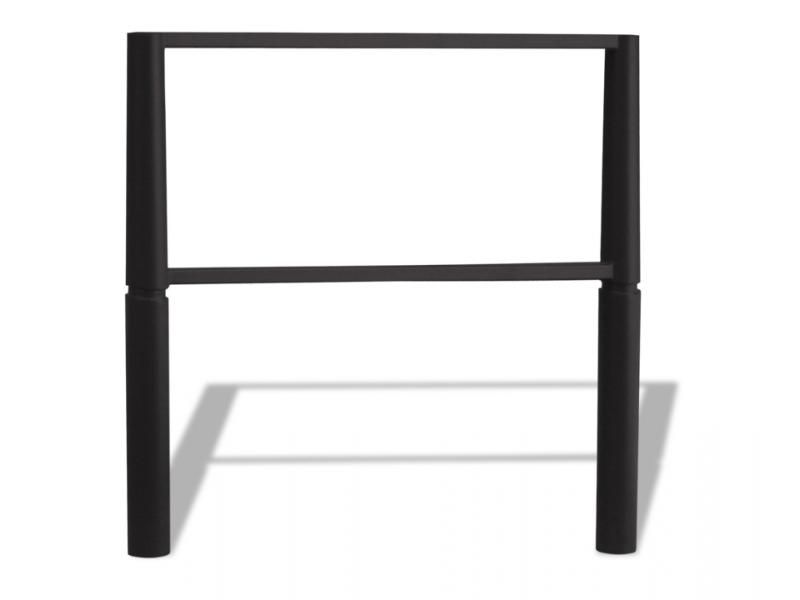 Bar3406 - Barrière urbaine en acier Saint Gervais avec potelet Ø76mm, main courante et sous-lisse en tube 40x27mm_2