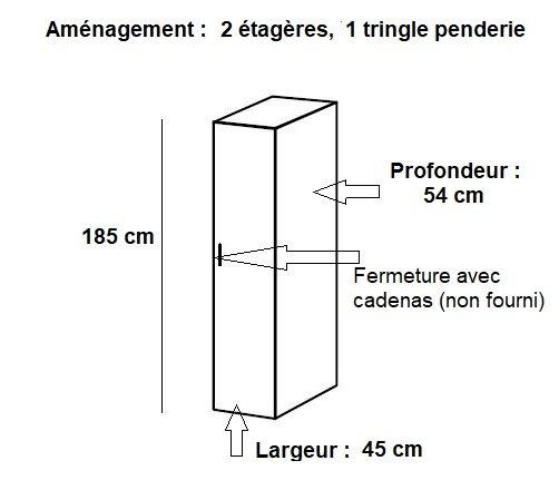 Colonne de rangement LUND - Chêne naturel - 45 x 54 cm - 1 porte, 2 étagères, tringle penderie_2