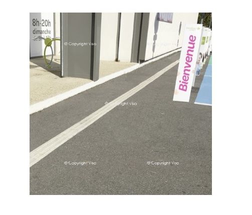 Bande podotactile POD 84 BA - caoutchouc - viso - 840 x 180 x 7 mm - aide à l'orientation pour malvoyants_2