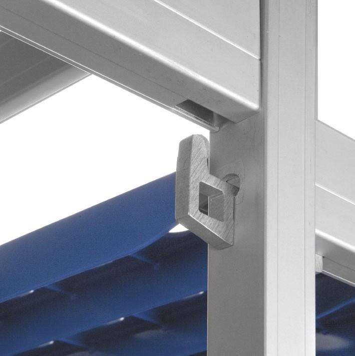 Double rayonnage complet 4 étagères GN 1/1 - H 1750 mm - Prof. 560 mm - Longueur 2811 mm - Lacor_2