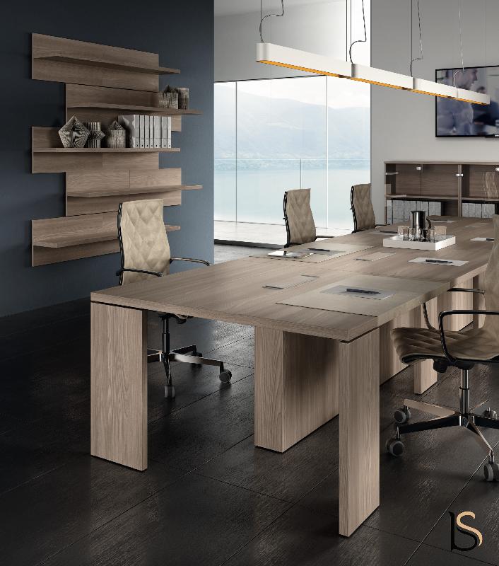 Table de réunion Lithos pour 8 à 10 personnes - Dellarovere - Noyer, 375_2