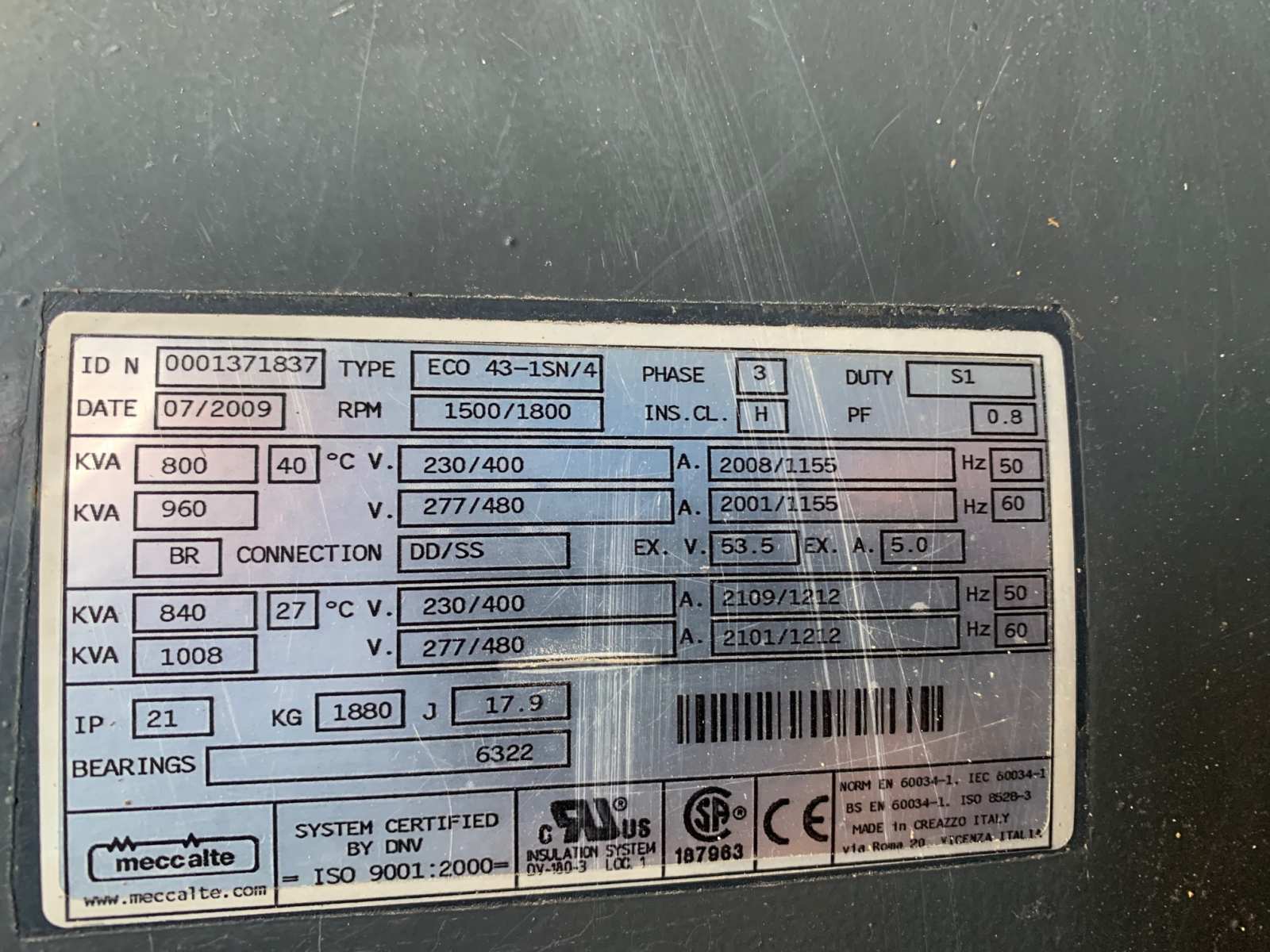 Groupe électrogène d'occasion COELMO - 800 KVA_2