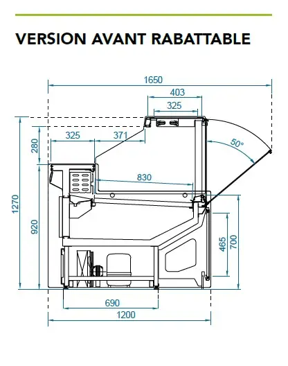 Vitrine réfrigérée service arrière pratique et polyvalente - PLATANE_2