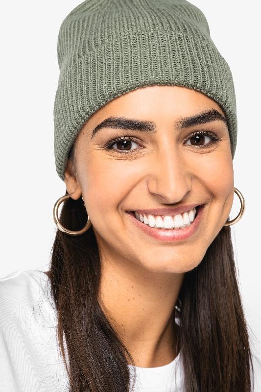 Bonnet écoresponsable en laine mérinos unisexe - Native Spirit - Réf: NS012 - thermorégulant, antibactérien et hypoallergénique_2