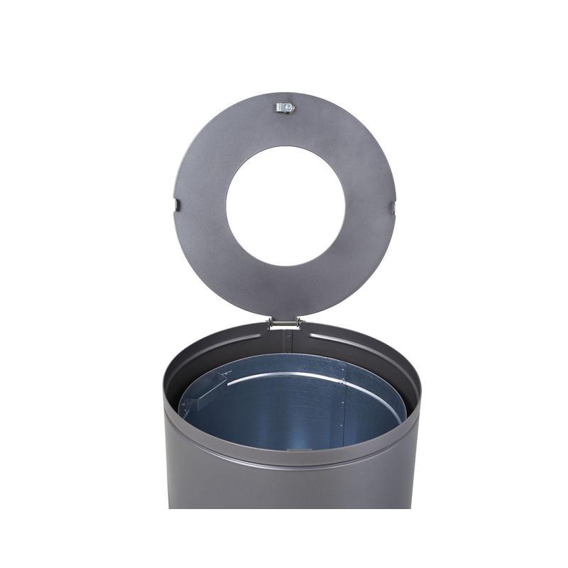 Corbeille Olbia 80 ou 120 L - Sobre, élégante et moderne pour espaces publics_2