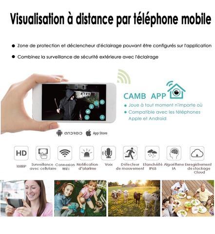 Pack de 4x double projecteur avec caméra FV810E - WiFi intégré - détecteur de mouvement - application Android et iOS - projecteurs LED 2x24W - caméra HD_2