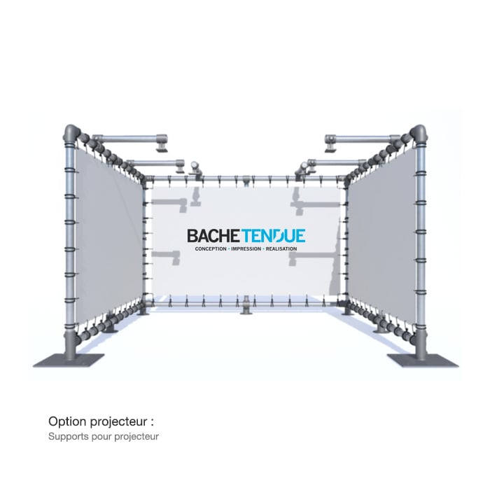Stand en U fixe - Avec bâche - Bâche Tendue - So-Stand_2
