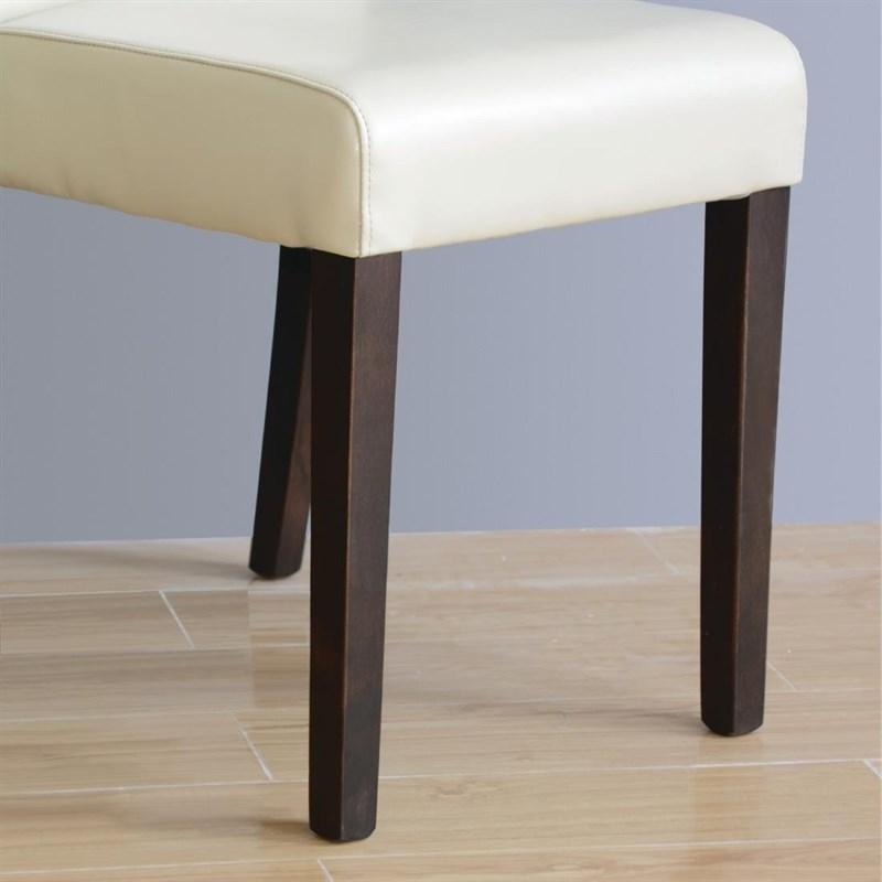 Chaises simili cuir crème rembourrées intérieur - Lot de 2 - GH444 | Bolero_2