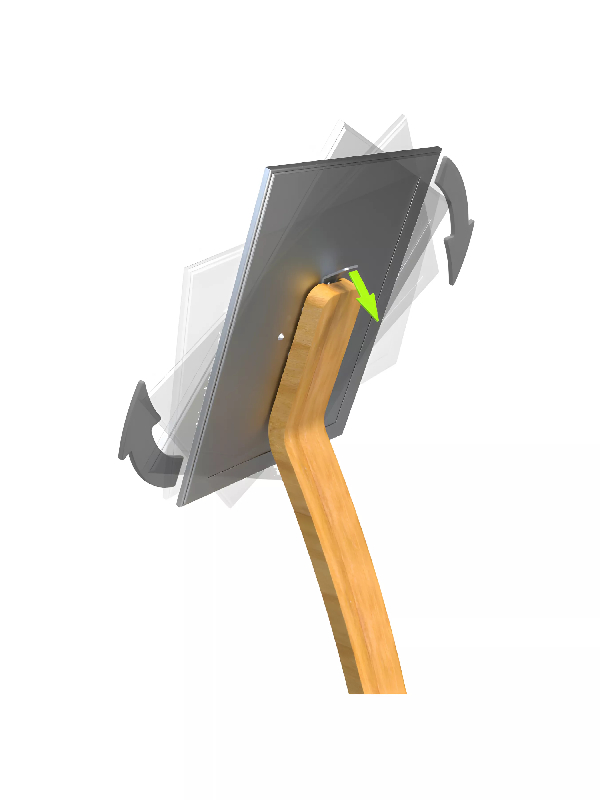 Présentoir d'affichage A3 en bois_2