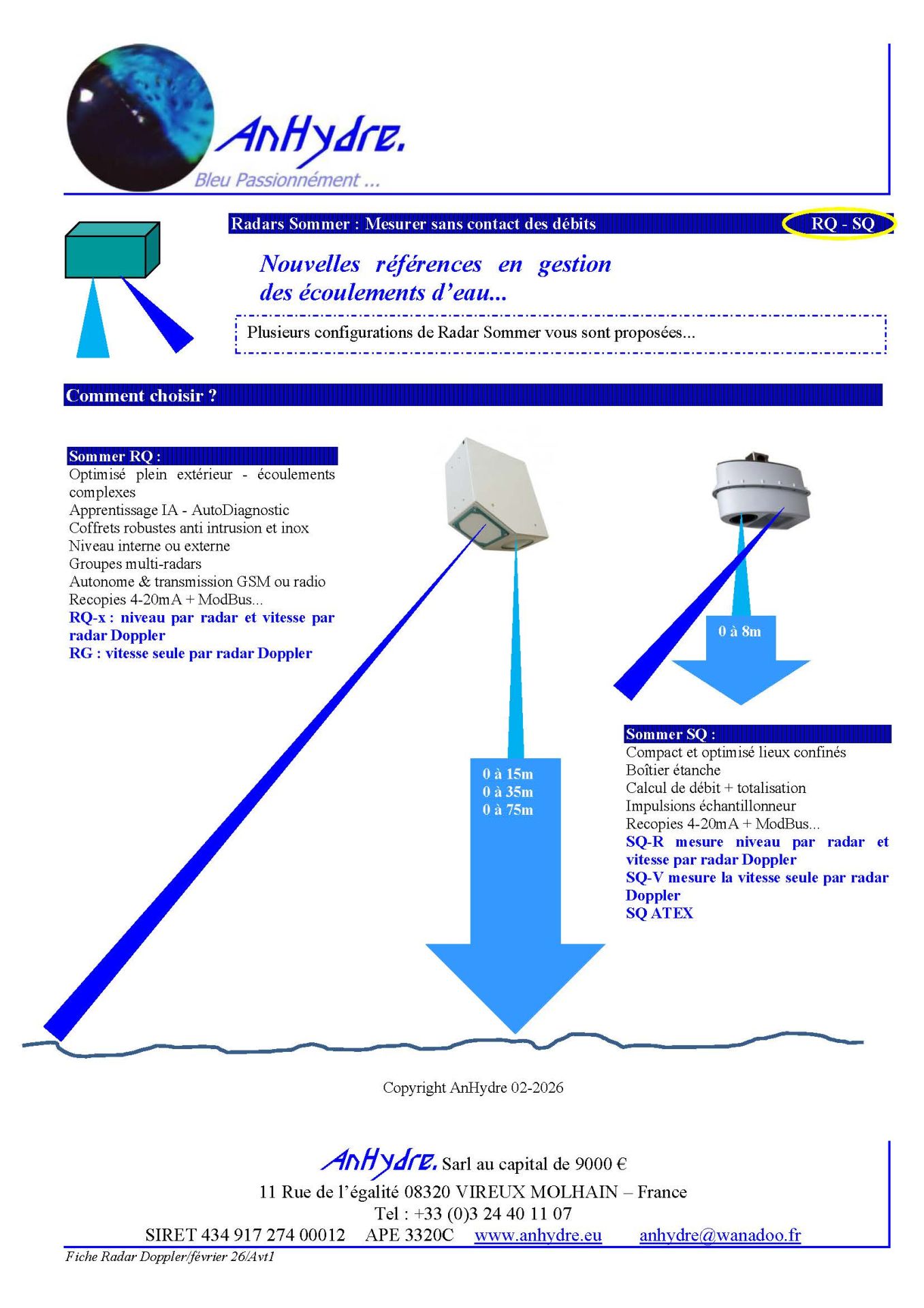 Radar de vitesse d'écoulement Sommer RG-30 - mesure Doppler pour cours d'eau et torrents_2