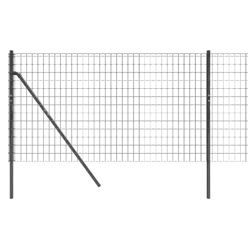 Vidaxl clôture en treillis métallique anthracite 1,1x25 m 154202_2
