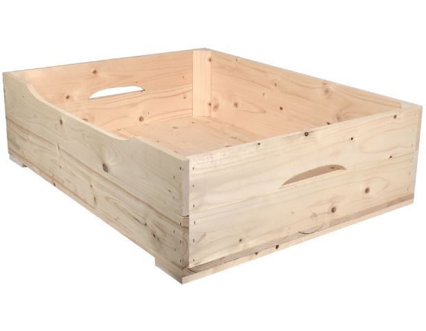 Caisse en bois X2 - Simply à Box - L54 x H20 x P75 cm - bois brut ou 6 coloris de lasure à l'eau_2