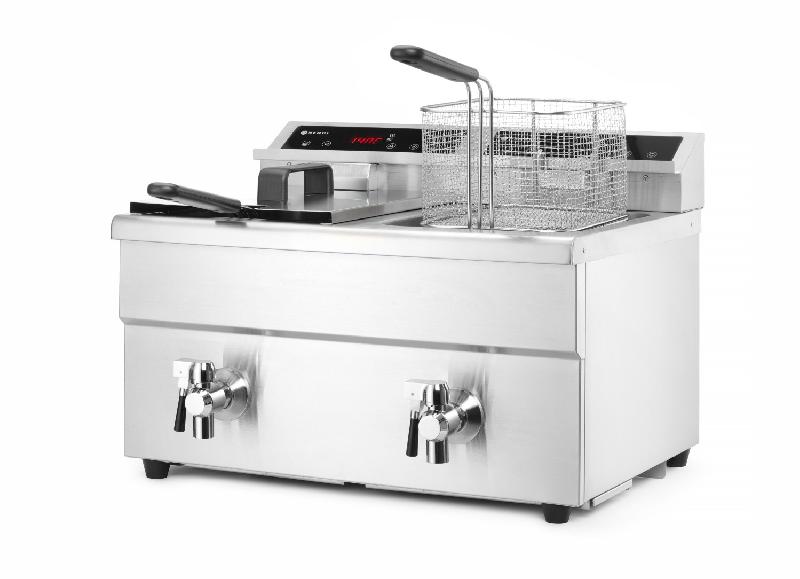 Friteuse à induction avec robinet de vidange 2x8L 230V HENDI_2