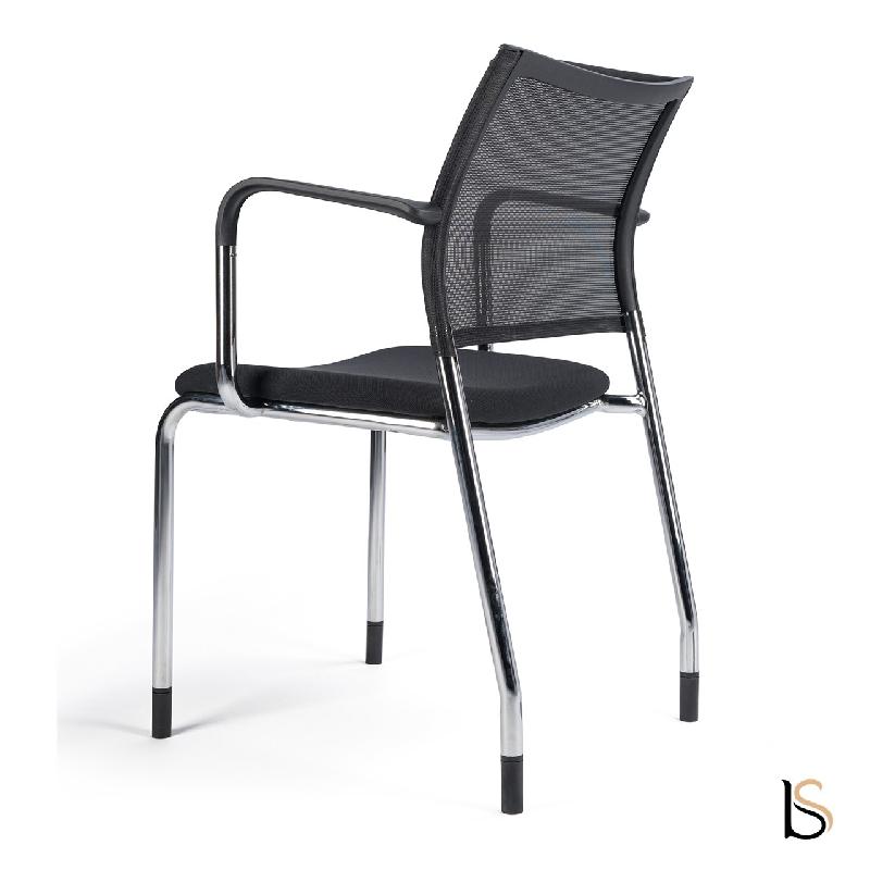 Chaise visiteurs Surf avec dossier en résille - Fixes, Patins_2