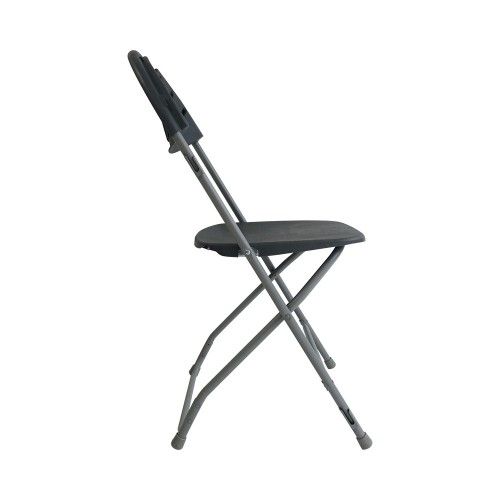 Olga M2 - Chaise pliante en plastique gris/gris - Vif Furniture - extérieure et empilable_2