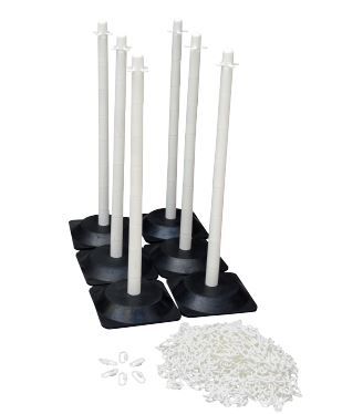 Pk906rb - barrière à chaîne poteaux plastique - signals - h 900 x ø 40 mm_2