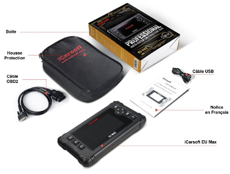 Valise diagnostic automobile multimarques icarsoft eu max obd2 pro_2