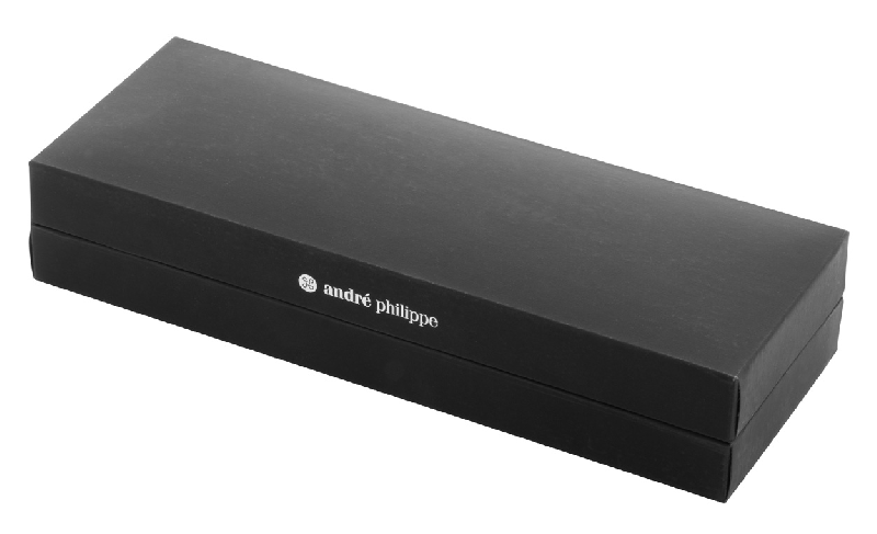 Parure stylos - Stylo bille et roller en métal argenté - Coffret cadeau André Philippe_2