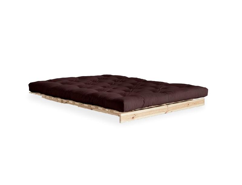 Canapé convertible futon ROOTS - pin naturel - coloris marron - couchage 160x200 cm - design japonais et scandinave_2