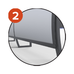 Abri de touche 3 places - protections latérales transparentes - ossature aluminium plastifié - longueur 1,5 m_2