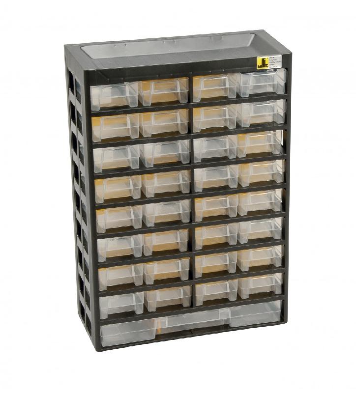 Casier à vis plastique 33 tiroirs - 43.5 x 30.3 x 13.6 cm - Structure plastique avec séparateurs amovibles_2