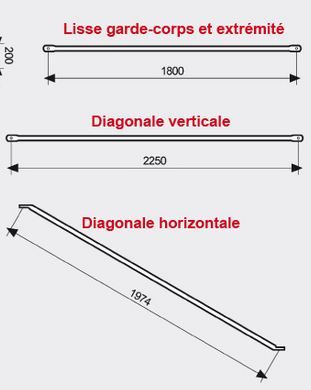 Échafaudage-cadre à basculeurs DR6 - Condor - lisses et diagonales - acier S235JR_2