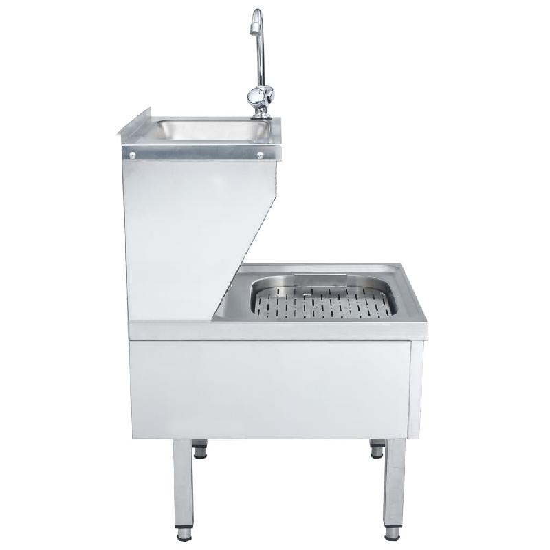 Vidaxl lavabo commercial de lavage des mains avec robinet inox 51116_2