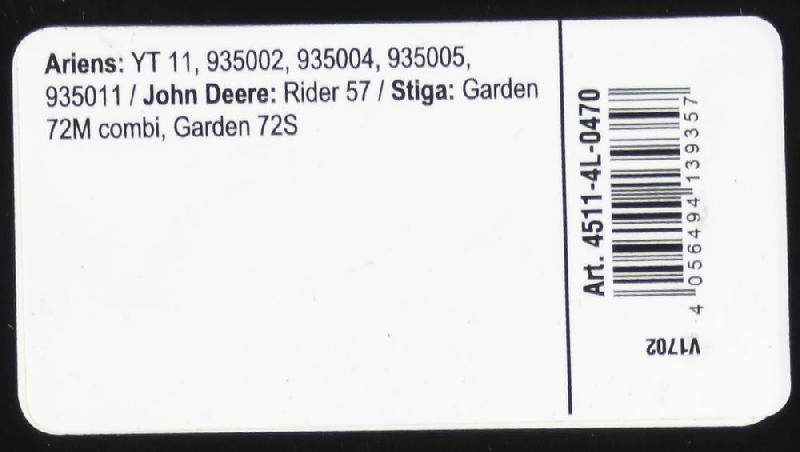 Courroie trapézoïdale X-Grip V - Type 4L470_2