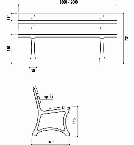 Banc madrid bois et fonte_2