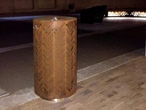 Corbeille CHARM - Poubelle publique The Italian Lab - Ø 455 mm, H800 mm - 80L, 25,1 kg_2