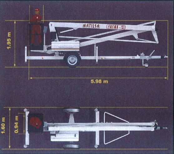 Nacelle élévatrice parma 12 avec déport de 4,75 mètres