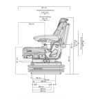 Siège de tracteur - Grammer AG - Maximo Evolution Dynamic - Course de la suspension : 120 mm - 53092_2