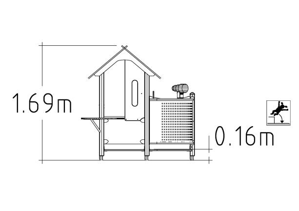 Structure multi-jeux pour enfants 1 à 5 ans - Unimini Abby 8046496 - Hags - Poteaux bois et panneaux HPL_2