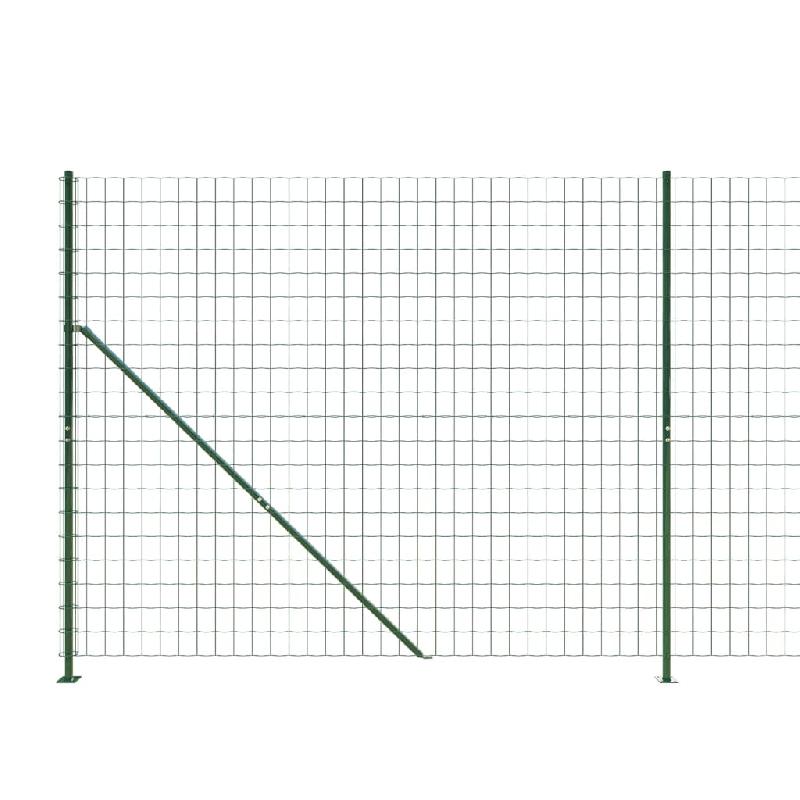 Vidaxl clôture en treillis métallique avec bride vert 2,2x10 m 154167_2